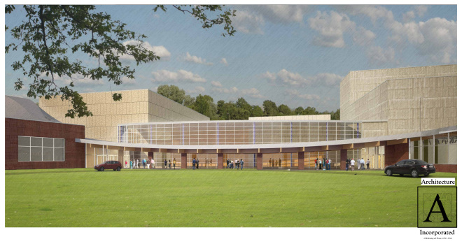 SDSU performing arts center arch rendering